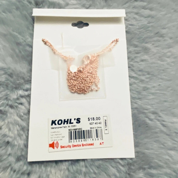 LC Lauren Conrad Double Chain Leaf Pendant Necklace - Picture 4 of 4